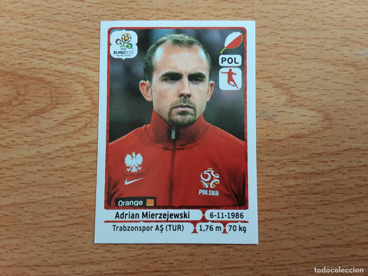 Football Stickers: CROMO FUTBOL EURO 2012 PANINI 70.MIERZEJEWSKI-POLONIA-NUNCA PEGADO