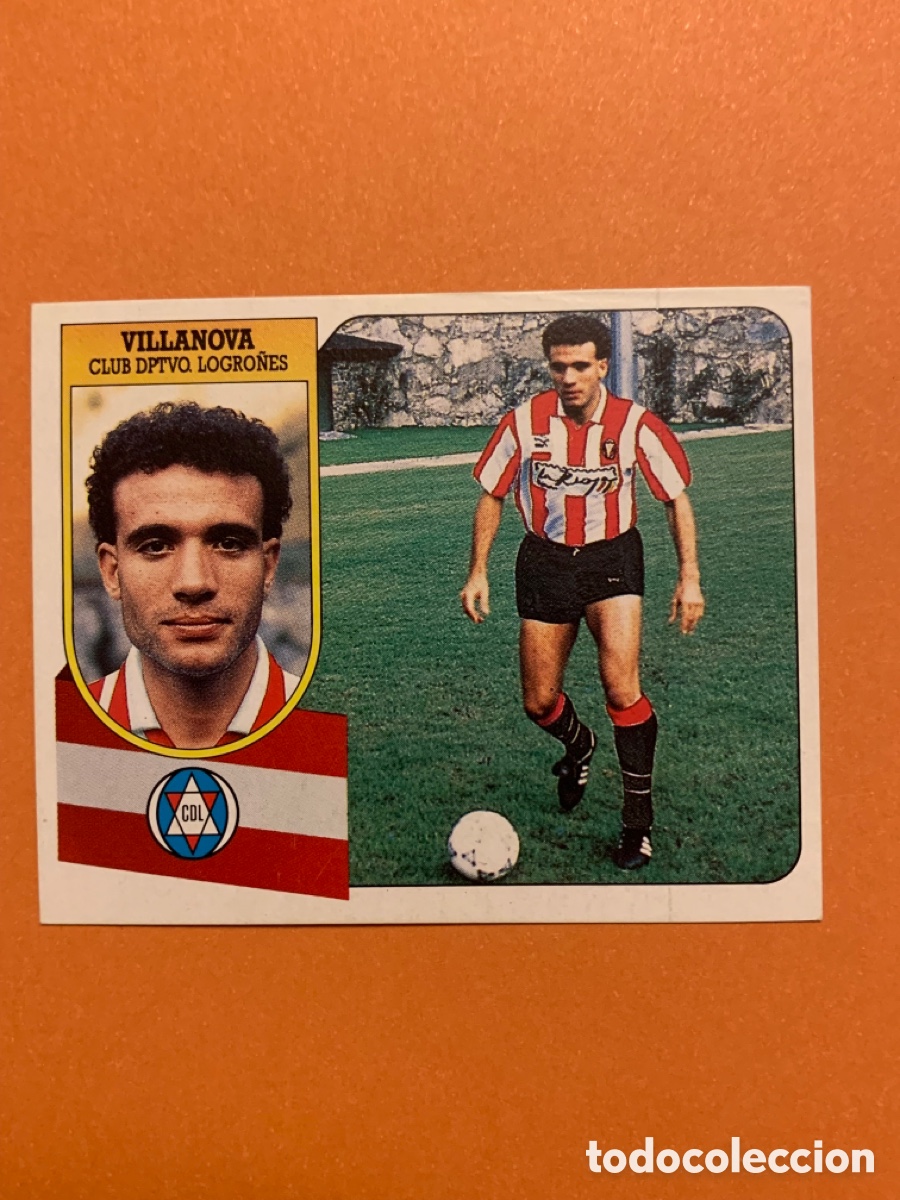 Football Stickers: Villanova Logro&ntilde;es 91 92 Fichajes N 8. Liga Este 1991 1992. SIN PEGAR