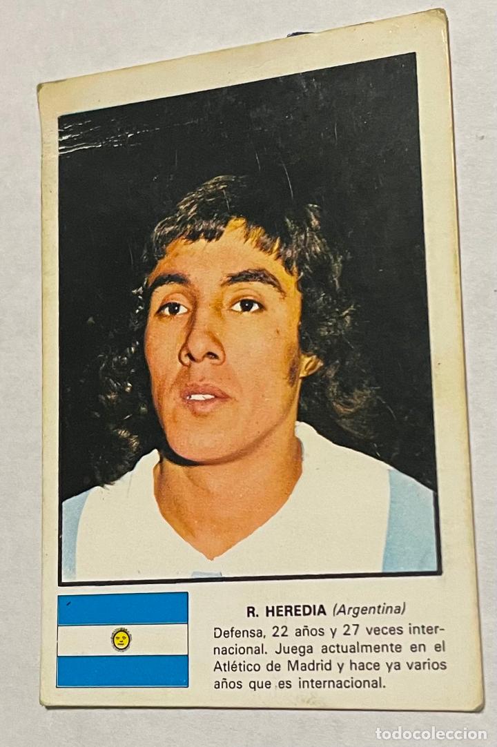 Fu&szlig;ball-Sticker: DISGRA MUNICH 1974 CROMO FUTBOL WORLD ASES MUNDIAL 74 HEREDIA, Argentina Despegado