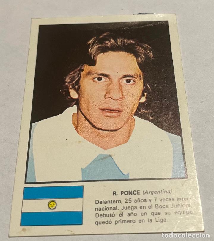 Figurine di Calcio: DISGRA MUNICH 1974 CROMO FUTBOL WORLD ASES MUNDIAL 74 PONCE Argentina Despegado