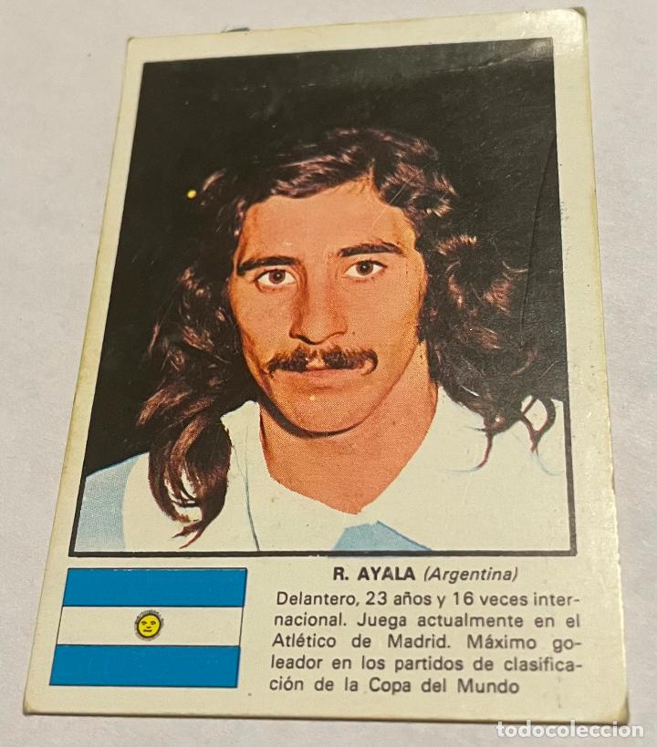Fu&szlig;ball-Sticker: DISGRA MUNICH 1974 CROMO FUTBOL WORLD ASES MUNDIAL 74 AYALA Argentina Despegado