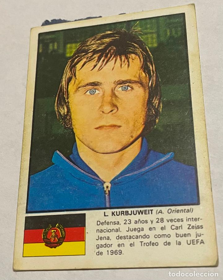 Football Stickers: DISGRA MUNICH 1974 CROMO FUTBOL WORLD ASES MUNDIAL 74 L.KURBJUWEIT Alemania Oriental Despegado