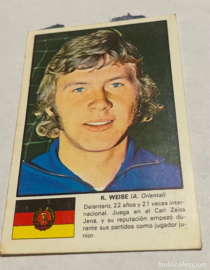 Football Stickers: DISGRA MUNICH 1974 CROMO FUTBOL WORLD ASES MUNDIAL 74 K.WEISE Alemania oriental Despegado