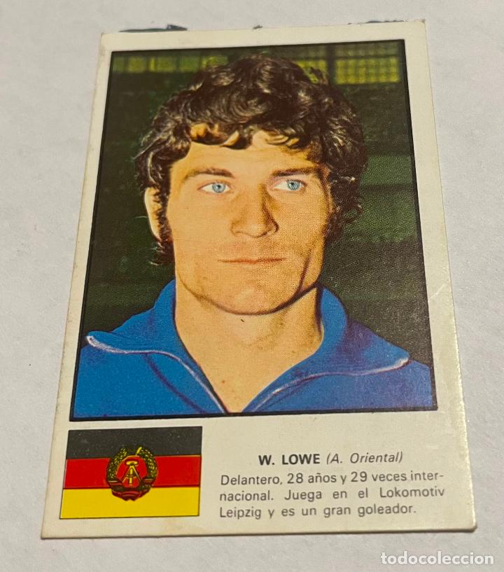 Football Stickers: DISGRA MUNICH 1974 CROMO FUTBOL WORLD ASES MUNDIAL 74 W. LOWE Alemania orientalDespegado