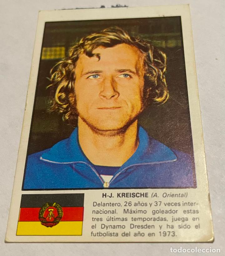Football Stickers: DISGRA MUNICH 1974 CROMO FUTBOL WORLD ASES MUNDIAL 74 H-J KREISCHE Alemania oriental Despegado