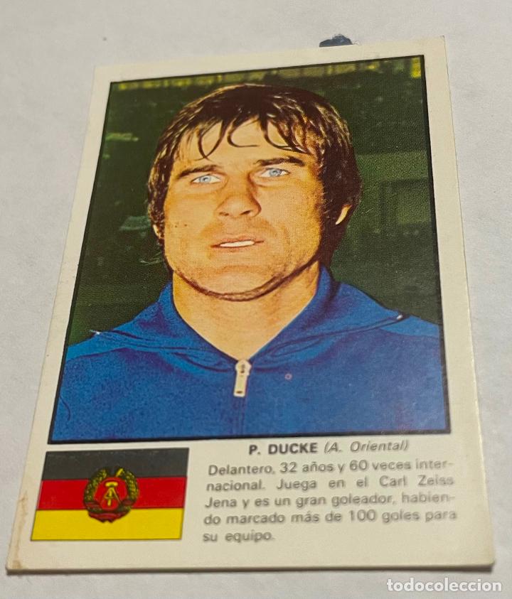 Football Stickers: DISGRA MUNICH 1974 CROMO FUTBOL WORLD ASES MUNDIAL 74 P.DUCKE Alemania orientalDespegado