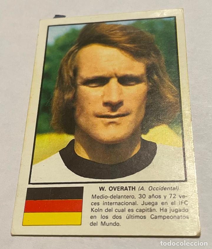 Football Stickers: DISGRA MUNICH 1974 CROMO FUTBOL WORLD ASES MUNDIAL 74 W.OVERATH Alemania Despegado