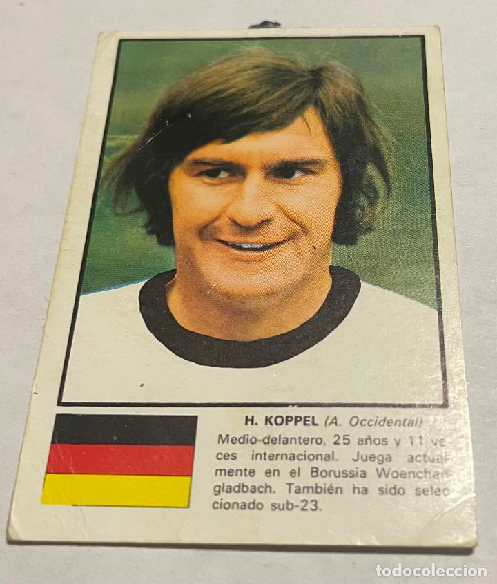 Football Stickers: DISGRA MUNICH 1974 CROMO FUTBOL WORLD ASES MUNDIAL 74 H. KOPPEL Alemania Despegado