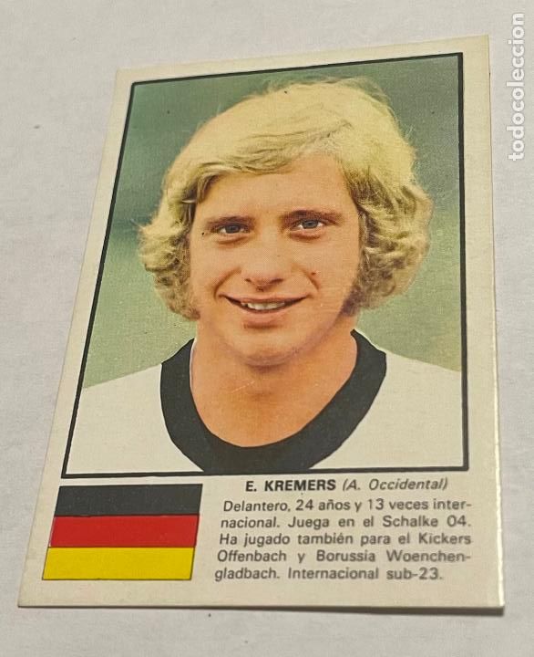 Football Stickers: DISGRA MUNICH 1974 CROMO FUTBOL WORLD ASES MUNDIAL 74 E,KREMERS Alemania Despegado