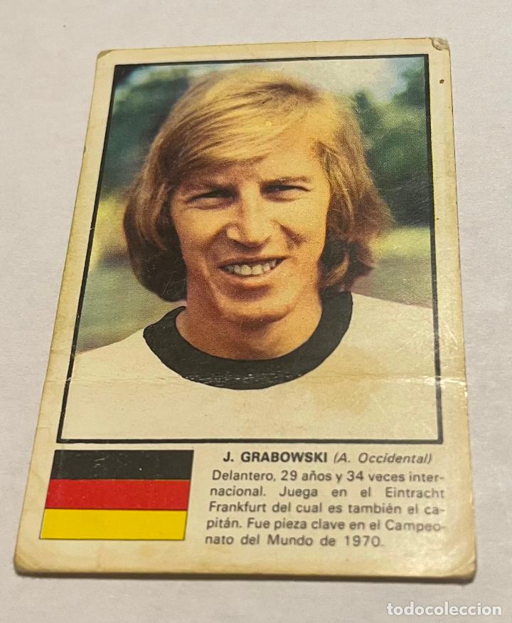 Football Stickers: DISGRA MUNICH 1974 CROMO FUTBOL WORLD ASES MUNDIAL 74 J.GRABOWSKI AlemaniaDespegado