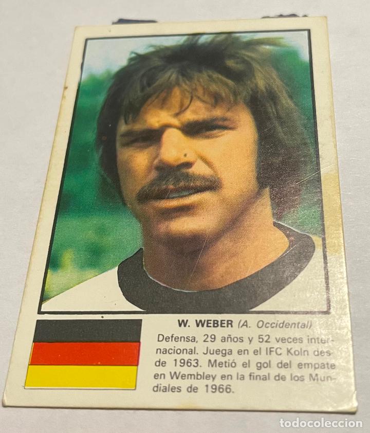 Football Stickers: DISGRA MUNICH 1974 CROMO FUTBOL WORLD ASES MUNDIAL 74 W.WEBER Alemania Despegado
