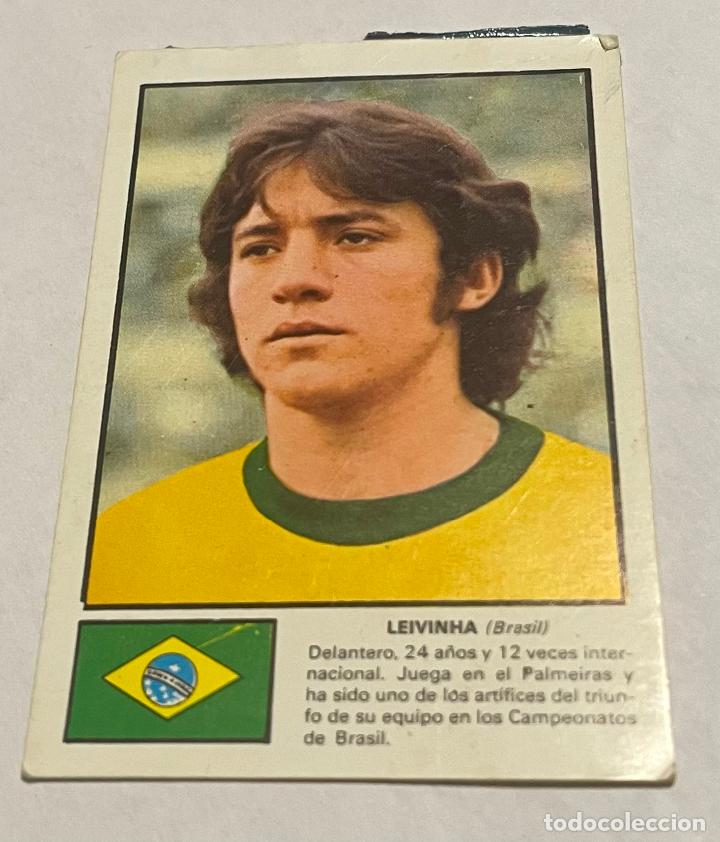Football Stickers: DISGRA MUNICH 1974 CROMO FUTBOL WORLD ASES MUNDIAL 74 LEVINHA Brasil Despegado