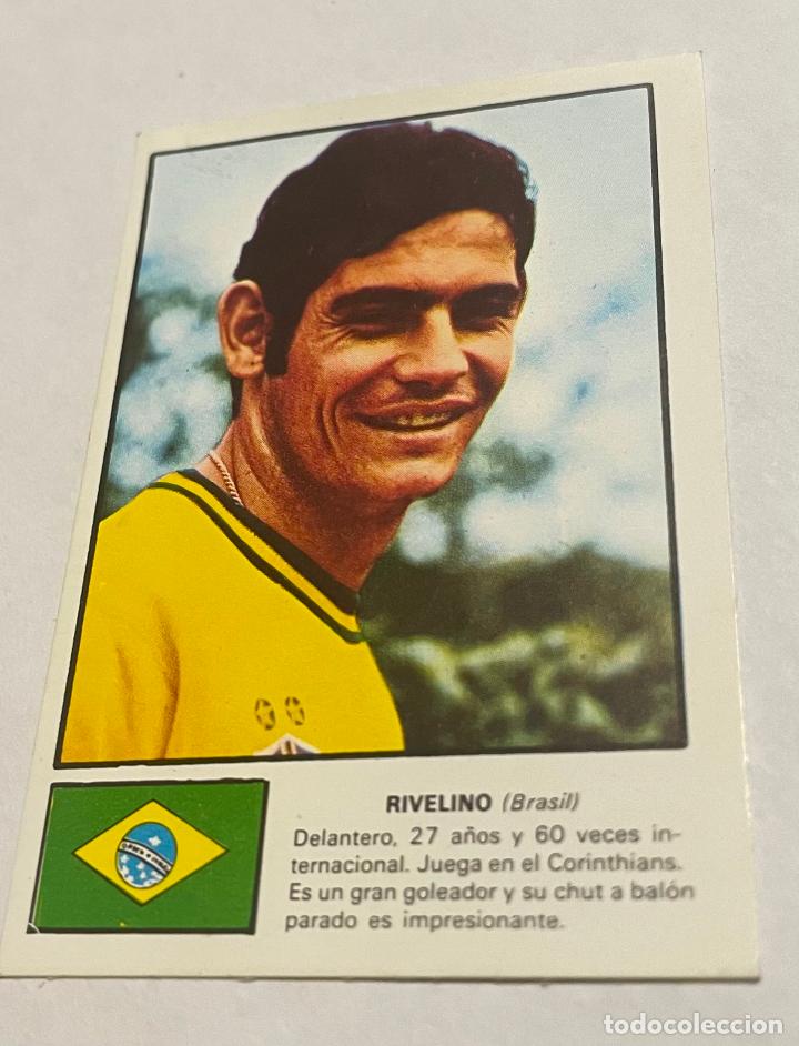 Fu&szlig;ball-Sticker: DISGRA MUNICH 1974 CROMO FUTBOL WORLD ASES MUNDIAL 74 RIVELINO Brasil Despegado