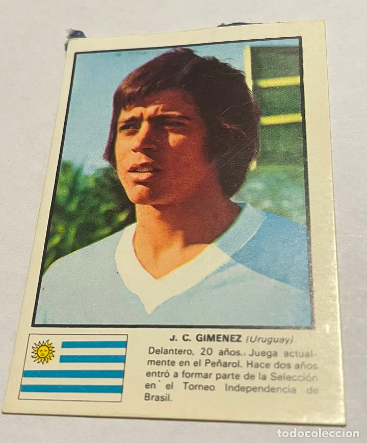 Football Stickers: DISGRA MUNICH 1974 CROMO FUTBOL WORLD ASES MUNDIAL 74 J.C GIMENEZ Uruguay Despegado