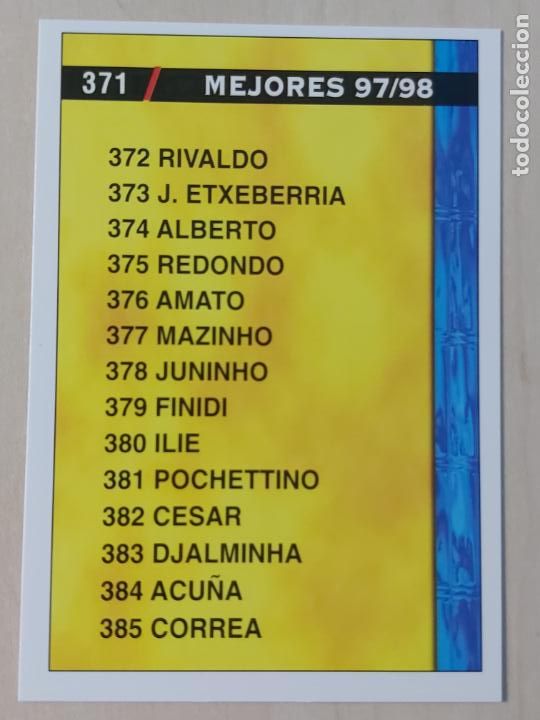 Cromos de Futebol: N&ordm; 371 MEJORES 97 98 - MUNDICROMO - FICHAS DE LA LIGA 98 99