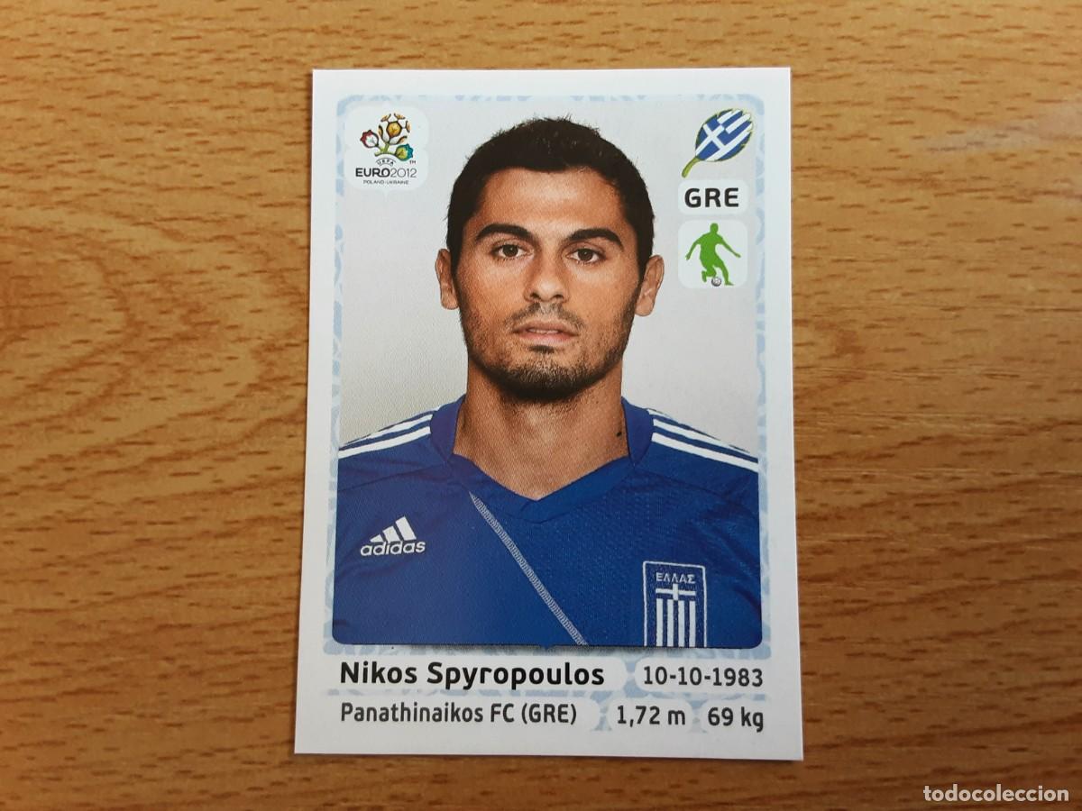 Football Stickers: CROMO FUTBOL EURO 2012 PANINI 91.SPYROPOULOS-GRECIA-NUNCA PEGADO