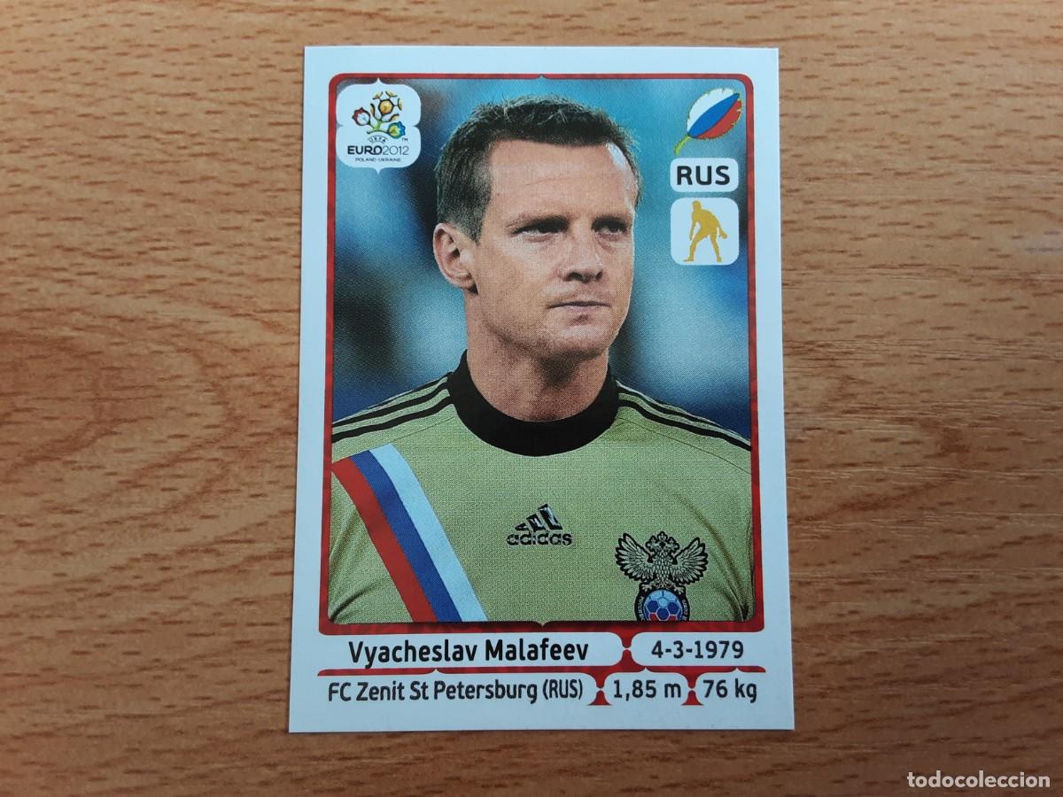 Football Stickers: CROMO FUTBOL EURO 2012 PANINI 114.MALAFEEV-RUSIA-NUNCA PEGADO