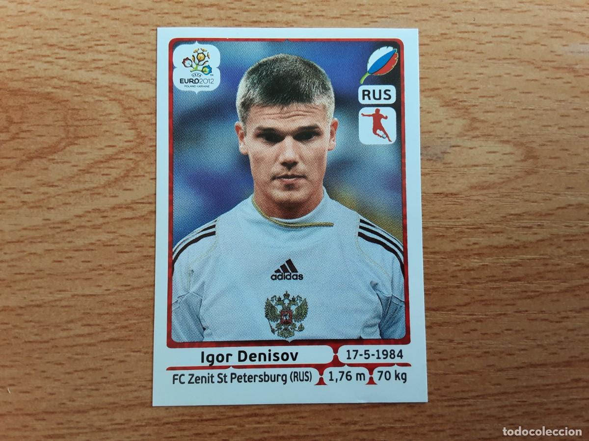 Football Stickers: CROMO FUTBOL EURO 2012 PANINI 124.DENISOV-RUSIA-NUNCA PEGADO