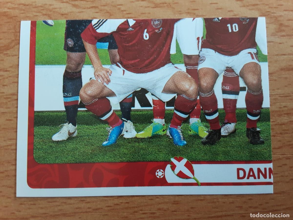 Football Stickers: CROMO FUTBOL EURO 2012 PANINI 198.ALINEACION-DINAMARCA-NUNCA PEGADO
