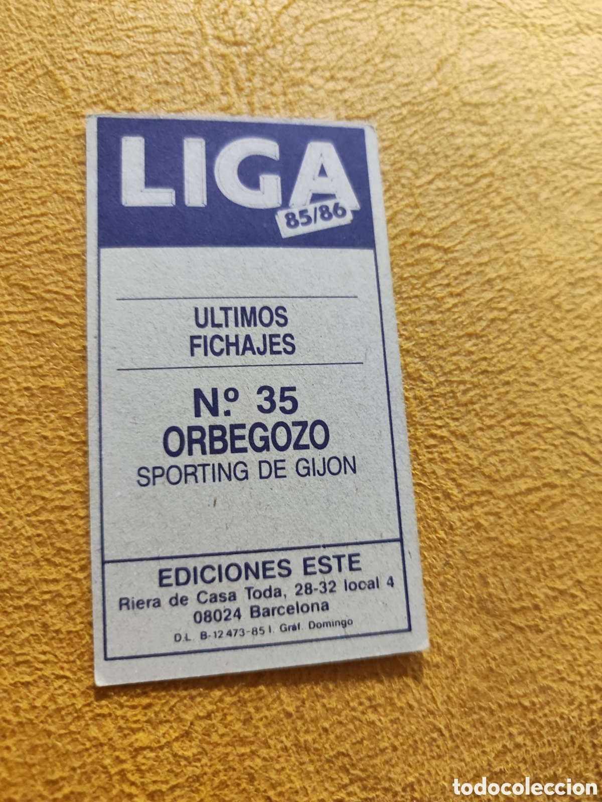 Cromos de f&uacute;tbol: Liga 85/86 Ediciones Este - Orbegozo (Sporting) - Foto 2