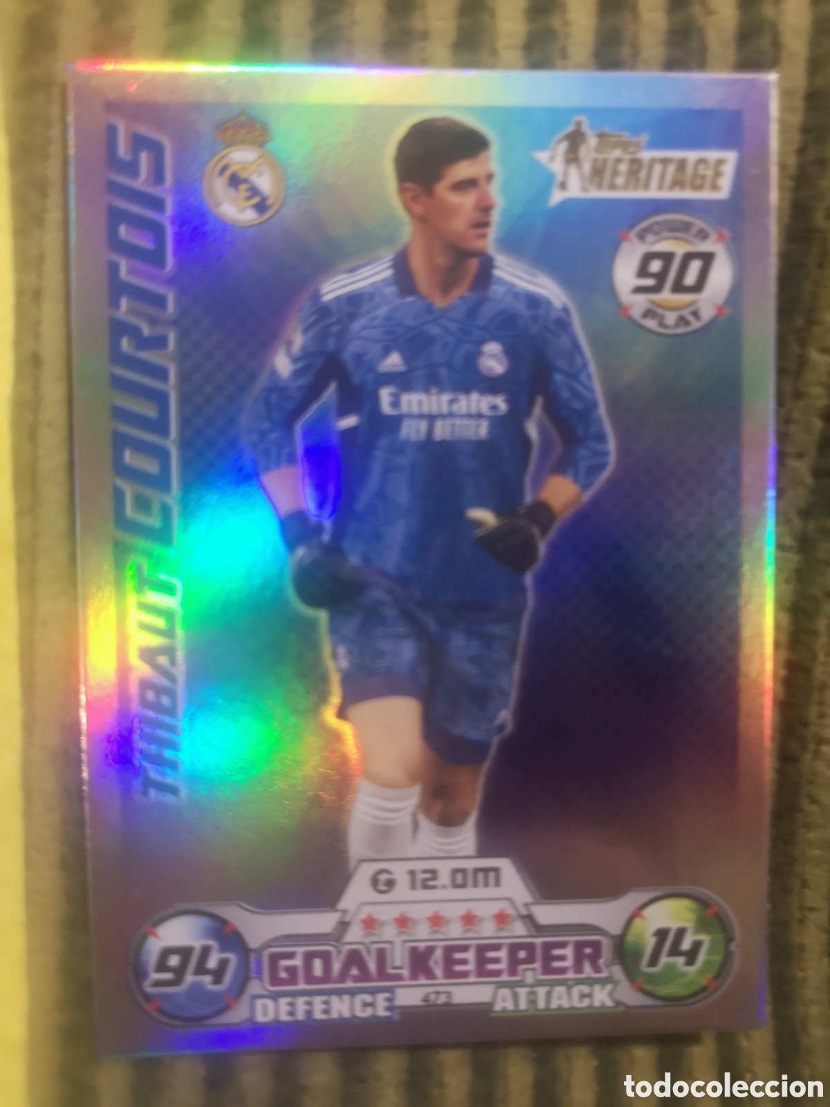 Cromos de f&uacute;tbol: TOPPS HERITAGE - CHAMPIONS LEAGUE MATCH ATTAX 2022 - 23 - COURTOIS - REAL MADRID