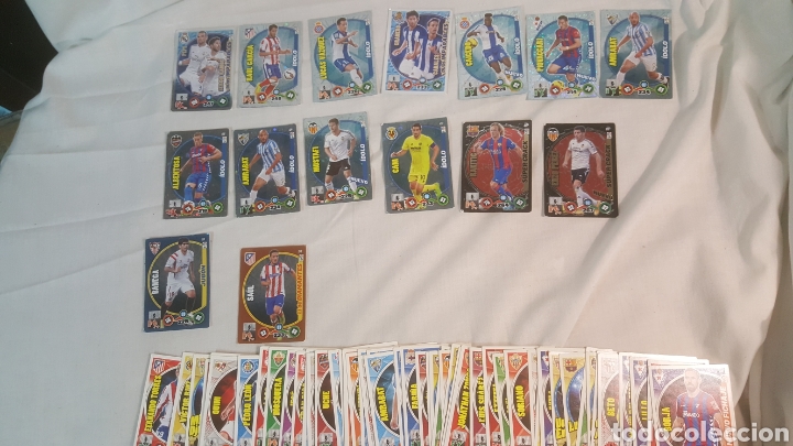 Lote Cartas Cromos Adrenalyn 2014- 2015 de Panini. 52 Normales y 15 Especiales
