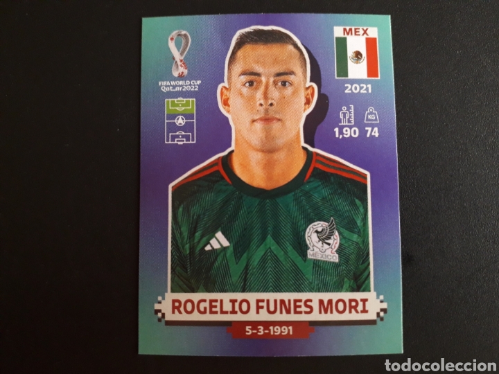 Fu&szlig;ball-Sticker: ROGELIO FUNES MORI M&Eacute;XICO N&deg; 18 COPA MUNDIAL DE F&Uacute;TBOL QATAR 2022 22 PANINI PEDIDO M&Iacute;NIMO 3&euro;