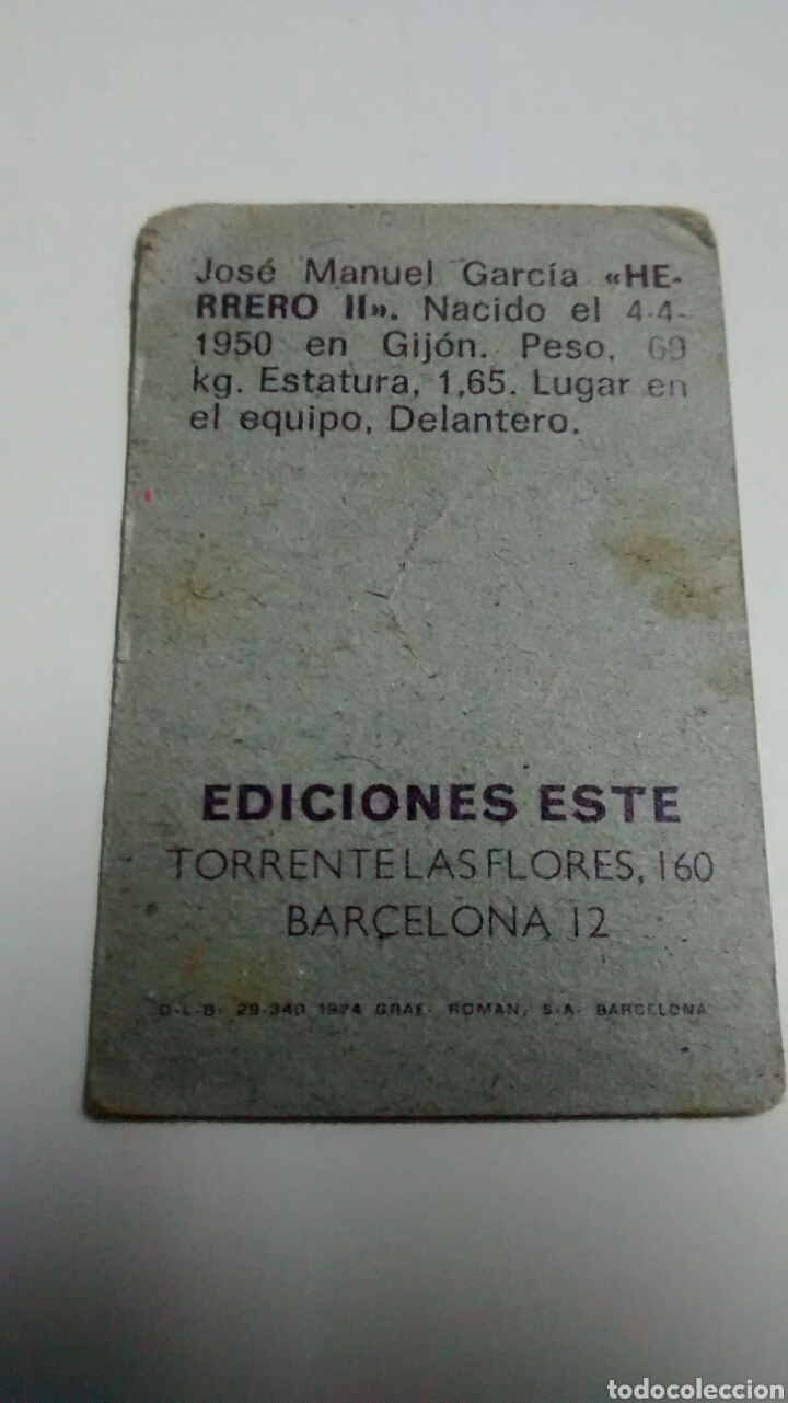 Cromos de f&uacute;tbol: EDICIONES ESTE, LIGA 74 75 HERRERO - Foto 2