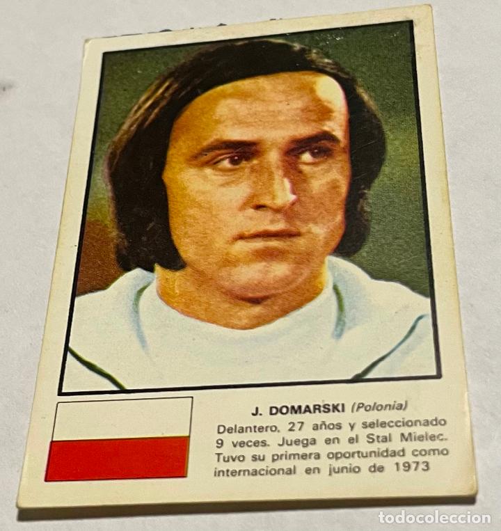 Football Stickers: DISGRA MUNICH 1974 CROMO FUTBOL WORLD ASES MUNDIAL 74 J. DOMARSKI Polonia Despegado