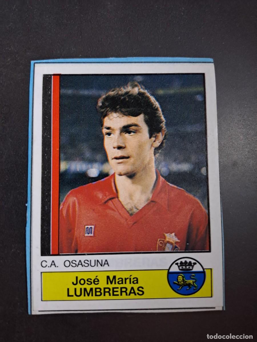 Fu&szlig;ball-Sticker: CROMO FARIAS 185 LAS PALMAS FUTBOL 87 LUMBRERAS 196 OSASUNA 1986 1987 PANINI RECORTADO RECUPERADO