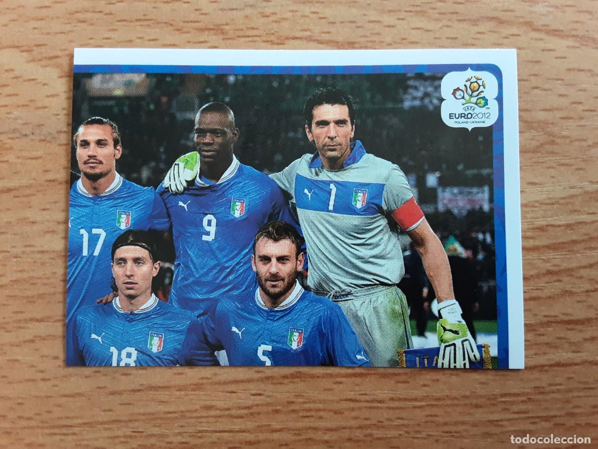 Football Stickers: CROMO FUTBOL EURO 2012 PANINI 313.ALINEACION-ITALIA-NUNCA PEGADO