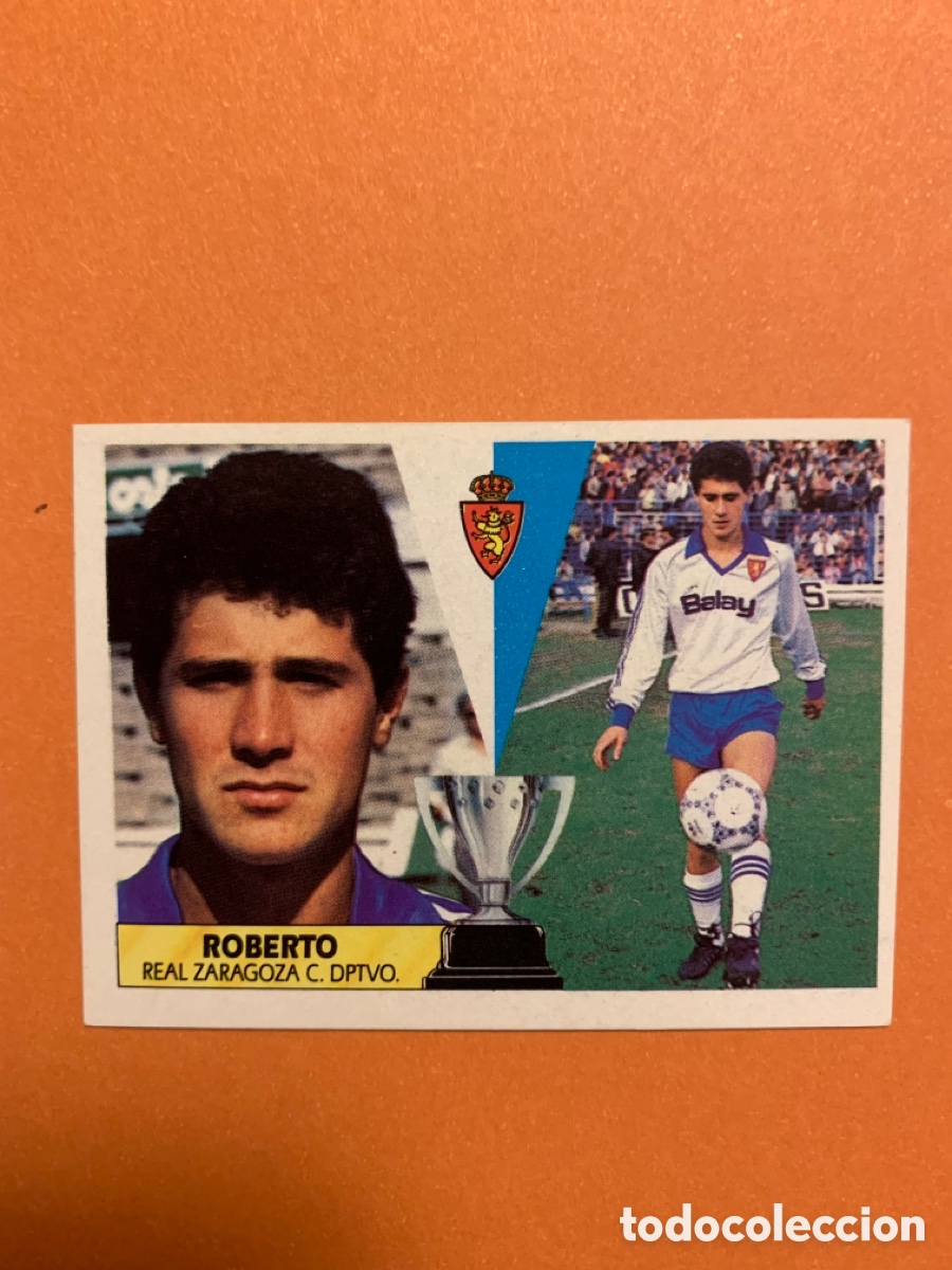 Fu&szlig;ball-Sticker: Roberto Zaragoza 87 88. Liga Este 1987 1988. SIN PEGAR