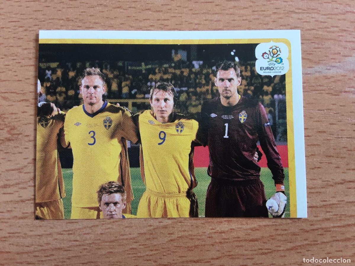 Football Stickers: CROMO FUTBOL EURO 2012 PANINI 429.ALINEACION-SUECIA-NUNCA PEGADO
