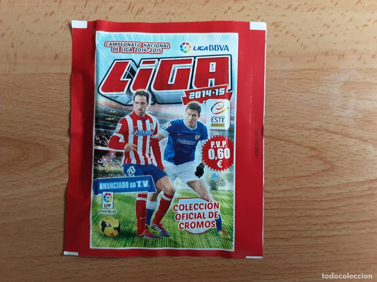 Cromos de f&uacute;tbol: SOBRE ANCHO CON PRECIO VERSION CON CODIGO SIN ABRIR LIGA 2014 2015 14 15 ESTE --MESSI,C. RONALDO?