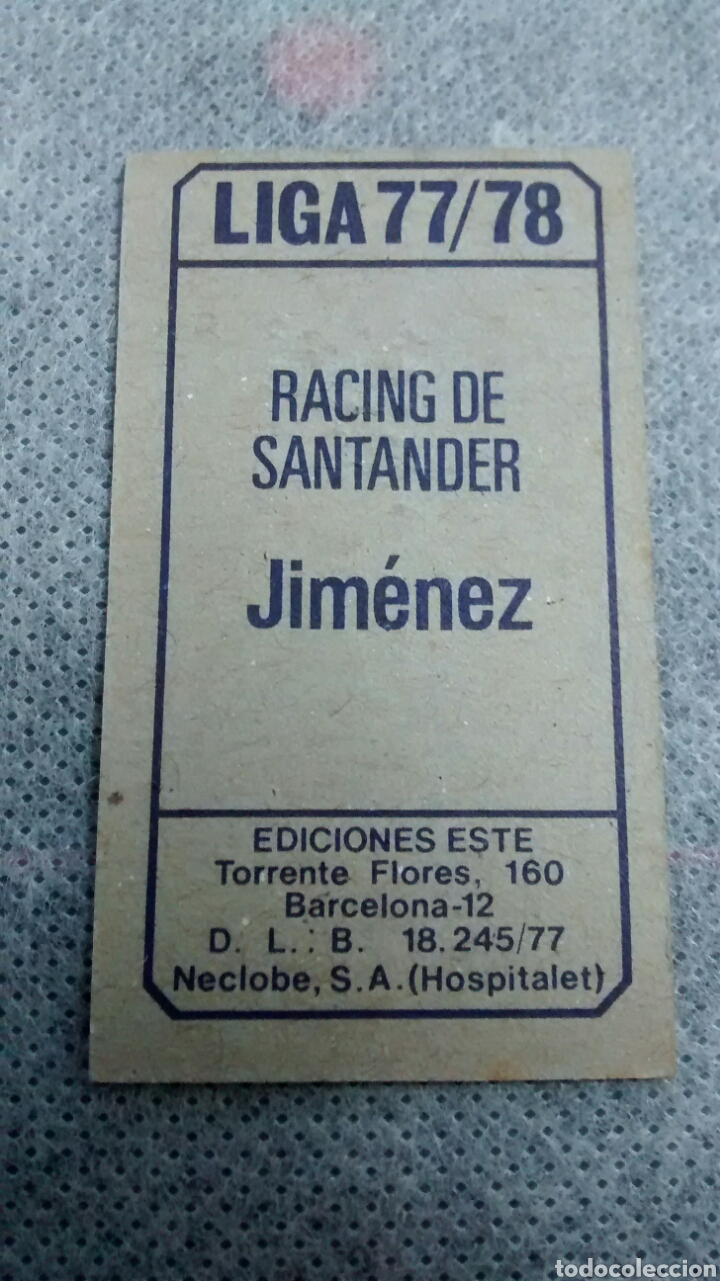 Cromos de f&uacute;tbol: JIMENEZ EDICIONES ESTE 77 78 - Foto 2