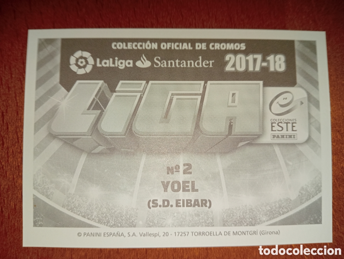 Cromos de f&uacute;tbol: Yoel n&deg;2 liga este 17/18 Eibar - Foto 2