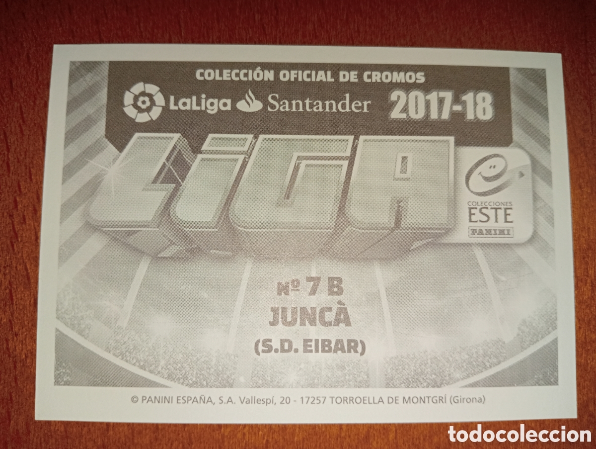 Cromos de f&uacute;tbol: Junca n&deg;7B liga este 17/18 Eibar - Foto 2