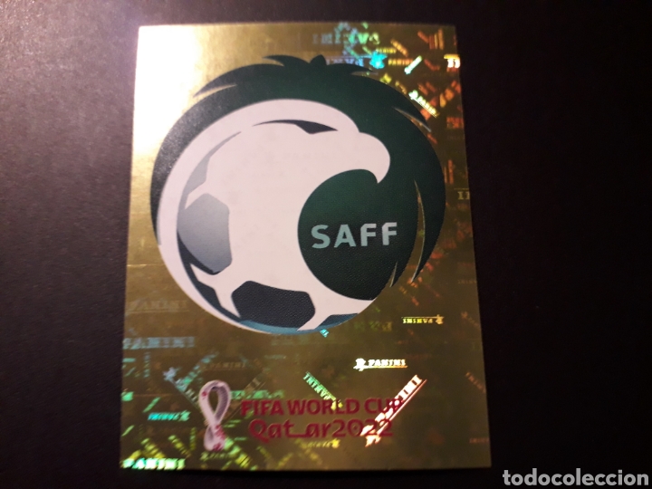 Figurine di Calcio: ESCUDO ARABIA SAUD&Iacute; N&deg; 2 COPA MUNDIAL DE F&Uacute;TBOL QATAR 2022 22 PANINI SIN PEGAR PEDIDO M&Iacute;NIMO 3&euro;