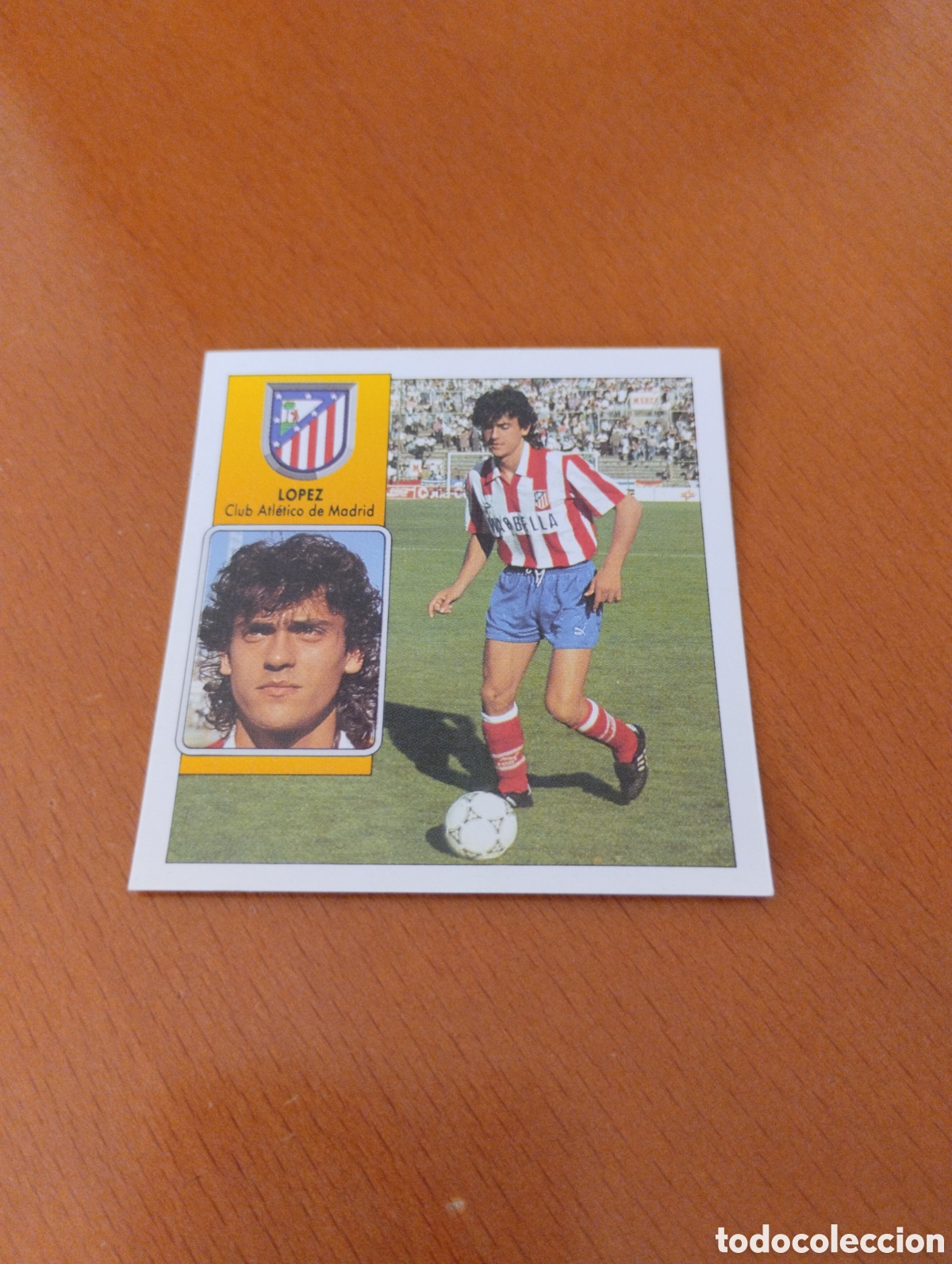 Fu&szlig;ball-Sticker: LOPEZ CLUB ATLETICO DE MADRID LIGA 92 93 EDICIONES ESTE 1992 1993 NUNCA PEGADO