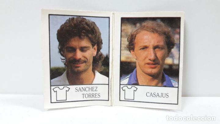 Figurine di Calcio: CROMO PEGATINA DOBLE BOLLY FUTBOL 87 - 88 . SANCHEZ / CASAJUS . PROMOCIONAL DE BOLLYCAO . A&Ntilde;OS 80