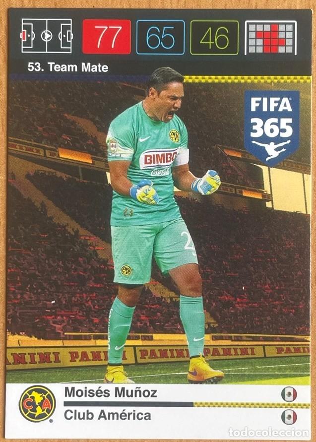 Cromos de f&uacute;tbol: 53 MOISES MU&Ntilde;OZ CLUB AMERICA FICHAS ADRENALYN XL FIFA 365 2015 2016 15 16