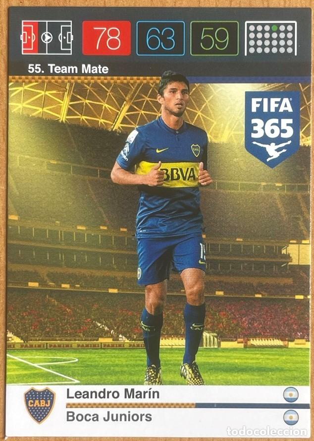 Cromos de f&uacute;tbol: 55 LEANDRO MARIN BOCA JUNIORS FICHAS ADRENALYN XL FIFA 365 2015 2016 15 16