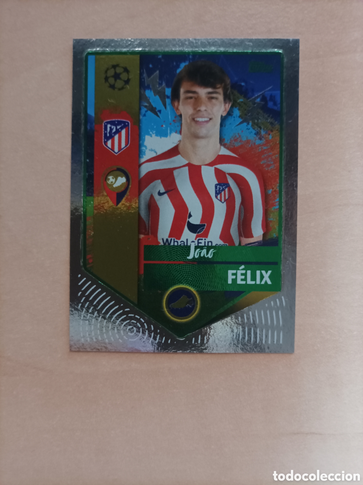 Cromos de F&uacute;tbol: Joao Felix 78 Atl&eacute;tico de Madrid Parallel Topps Stickers 22 23 UEFA Champions League 2022 2023 22/23
