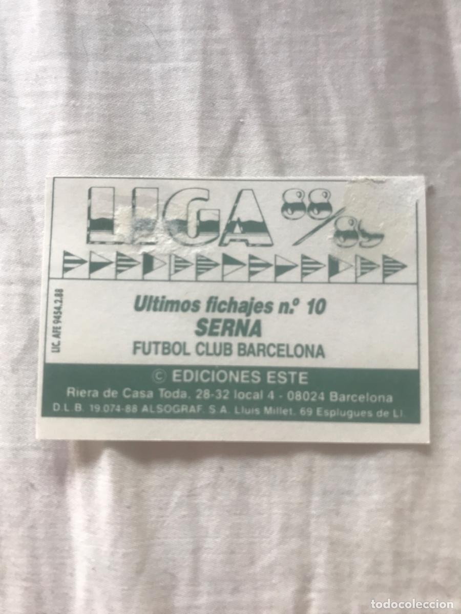 Cromos de f&uacute;tbol: Serna - Foto 2