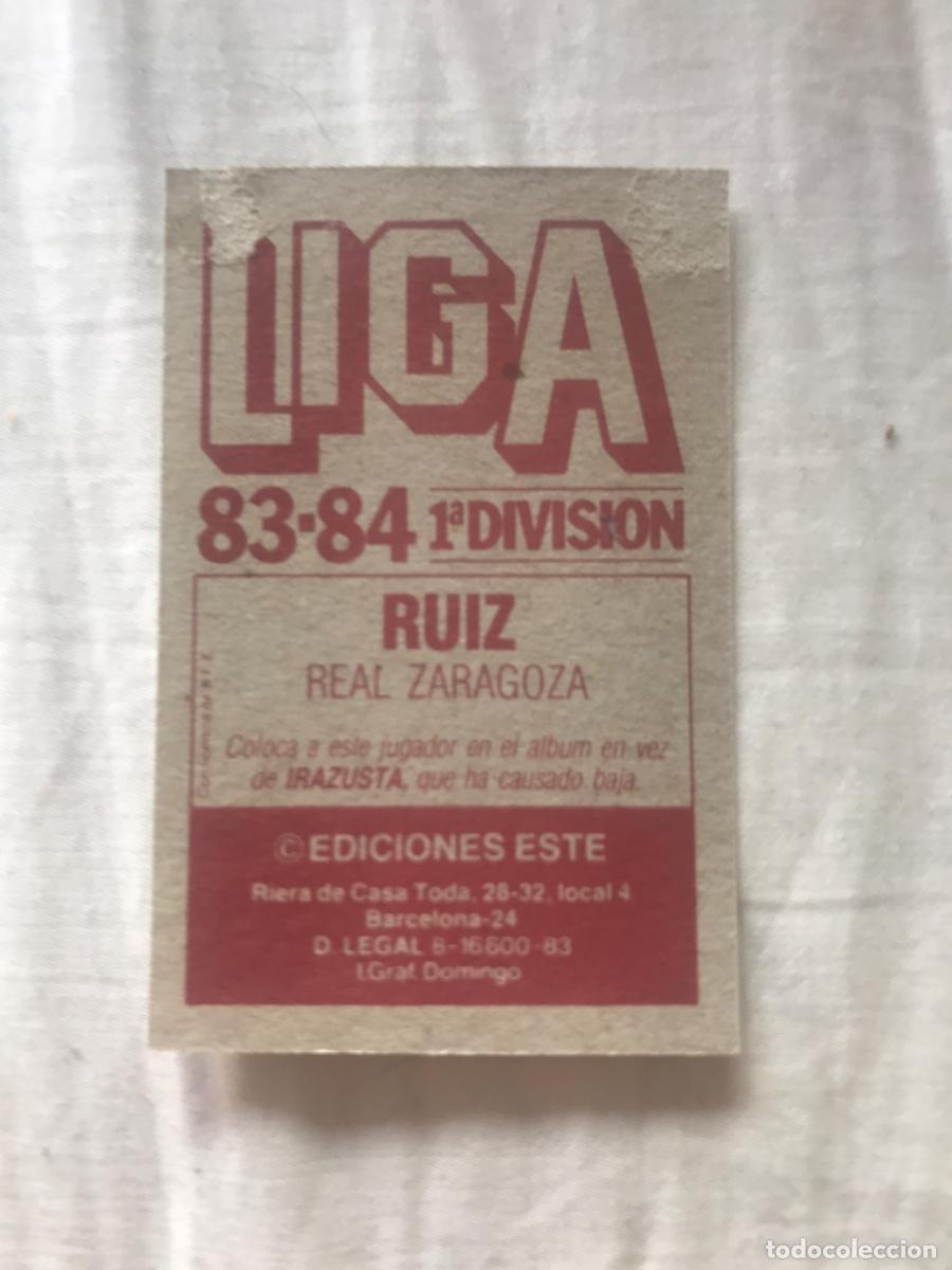 Cromos de f&uacute;tbol: Ruiz - Foto 2