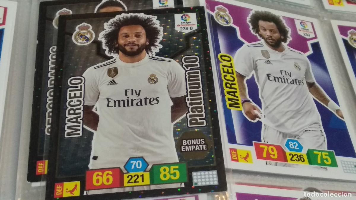 Cromos de f&uacute;tbol: ADRENALYN XL 2018 2019 PANINI N&ordm; 239 B MARCELO PLATINUM 10 -REAL MADRID CROMO LIGA 18 19