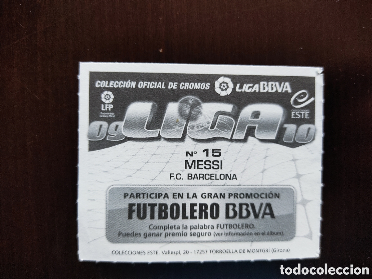 Cromos de f&uacute;tbol: Cromo Leo Messi - Foto 2
