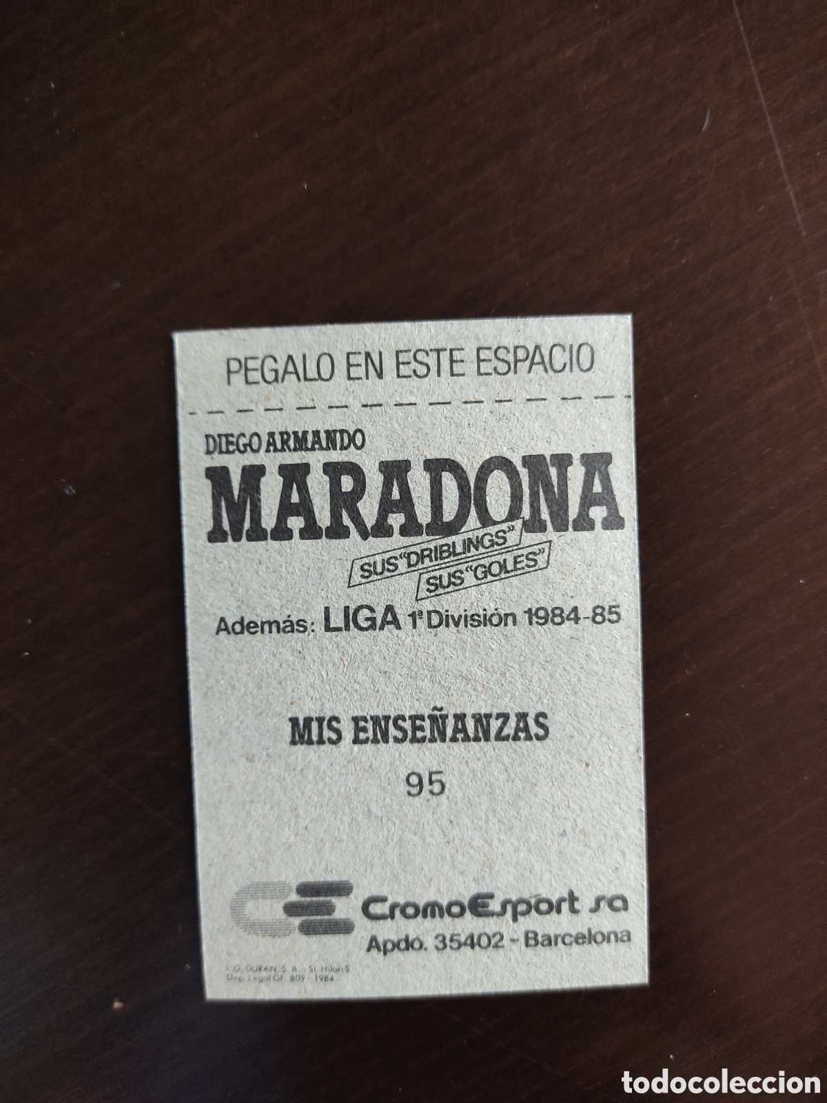 Cromos de f&uacute;tbol: Cromos de Maradona - Foto 2