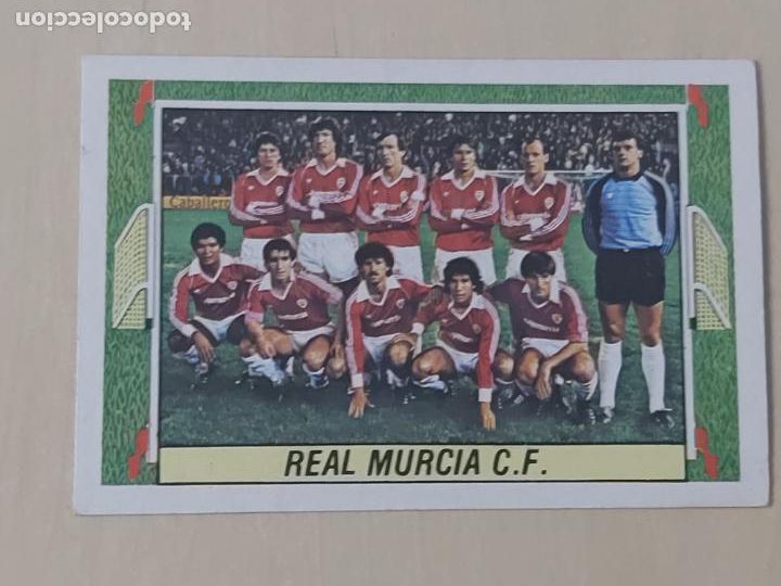 Fu&szlig;ball-Sticker: EDICIONES ESTE 1984 85 - REAL MURCIA - 84 85 - CROMO SIN PEGAR - ALINEACION