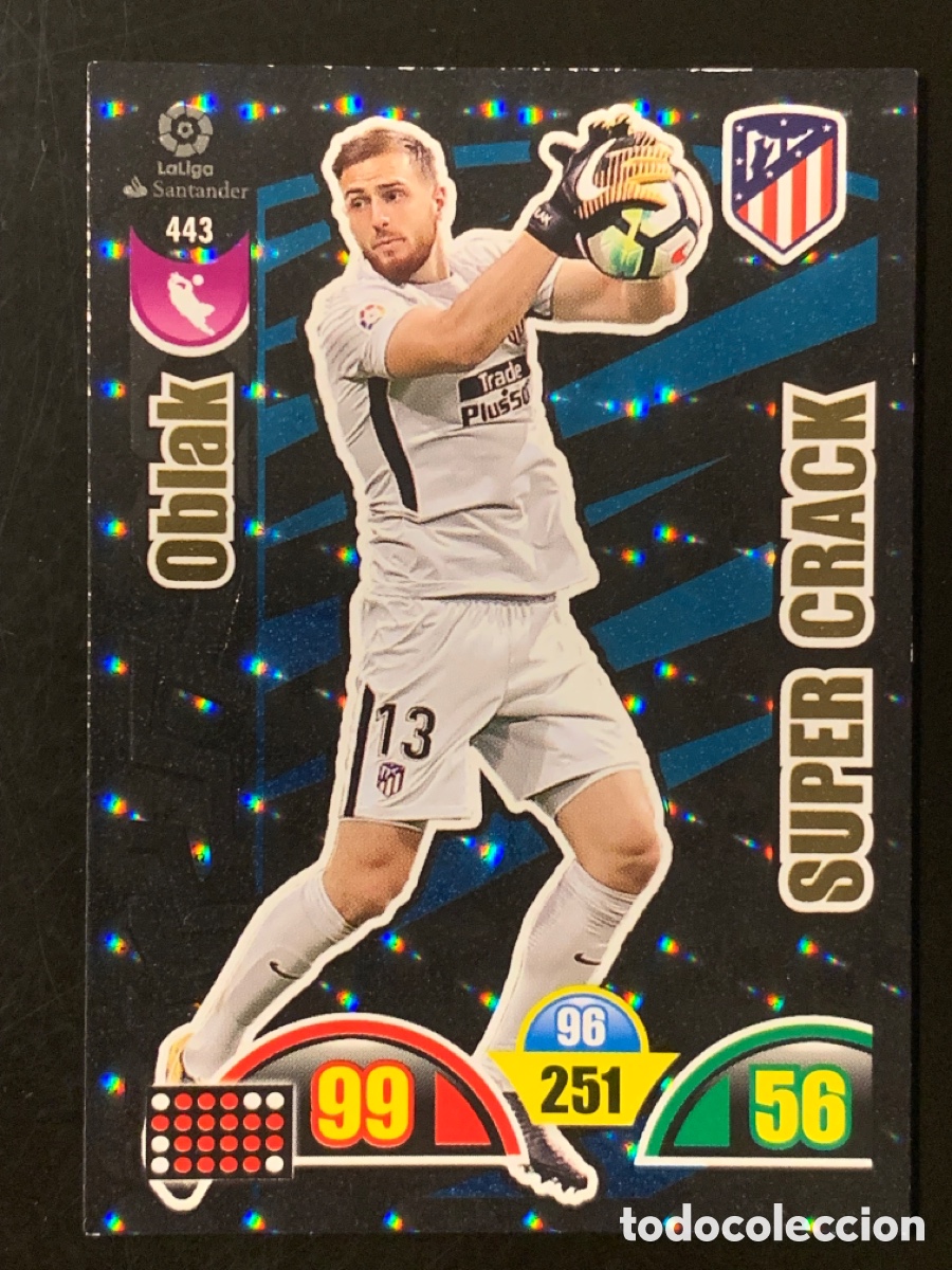 Cromos de f&uacute;tbol: Oblak Atl&eacute;tico Supercrack Adrenalyn 2017/18 - Foto 1